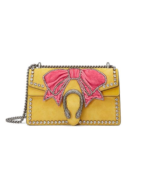 gucci yellow glass crystal bow|gucci boutique bag.